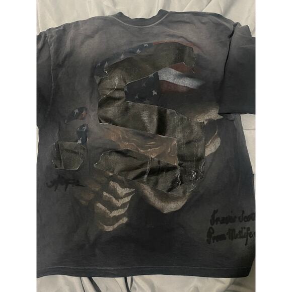Travis Scott Utopia Tour Shirt Opium Style Faded Black Size XL - Picture 4 of 5